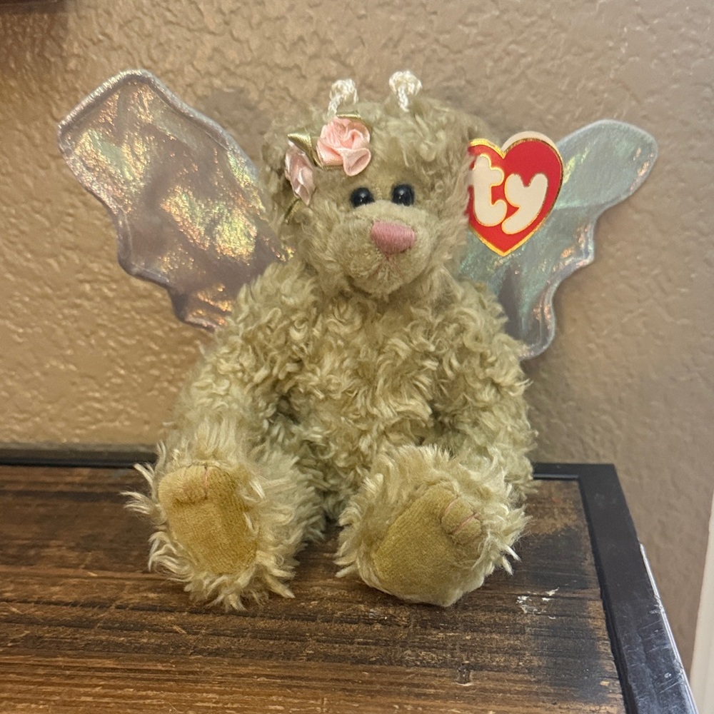 Ty Plush Bear with Iridescent Wings
